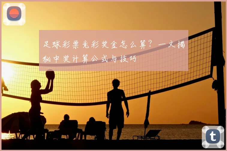 足球彩票竞彩奖金怎么算?一文揭秘中奖计算公式与技巧